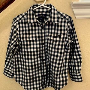 Ralph Lauren Gingham Check Button Down Size 3T